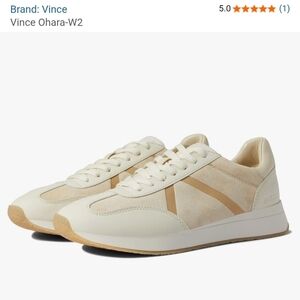 Vince Cream White Low-Top Sneakers